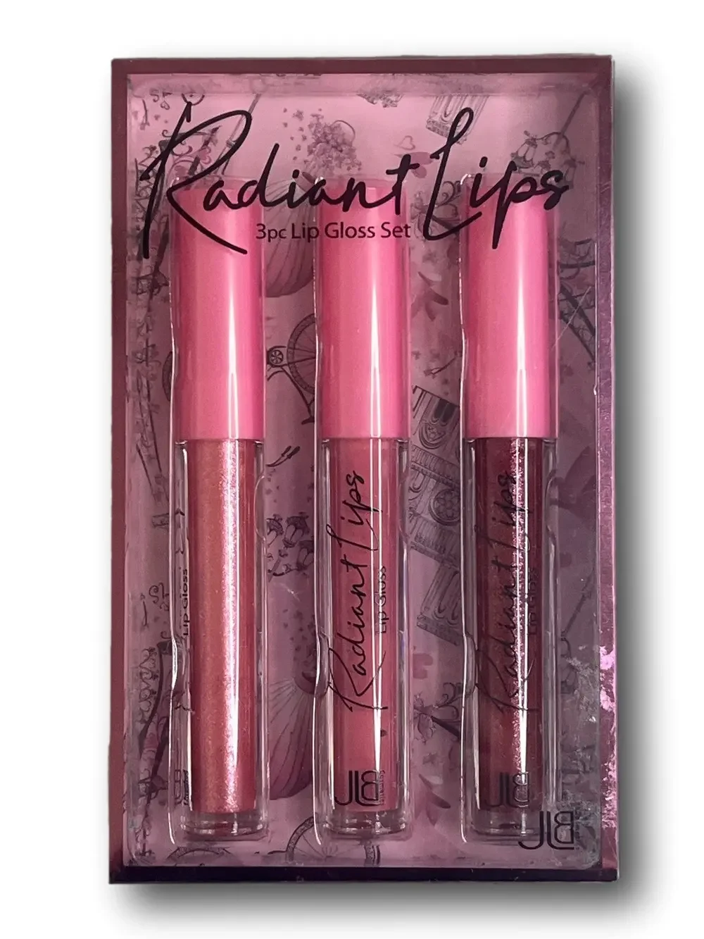 JLB Radiant Lips 3pc Pink Lip Gloss Set